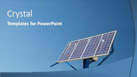  Presentation with renewable energy - Presentation theme with photovoltaic-panel-for-renewable-energy background and a teal colored foreground