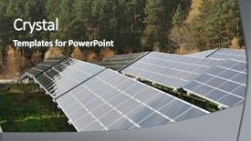  Presentation with thermal energy - PPT layouts enhanced with photovoltaic solar panels background and a tawny brown colored foreground