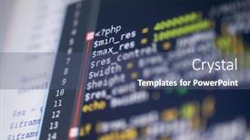  Presentation with programming - Cool new slide set with php-code-on-a-monitor backdrop and a ocean colored foreground