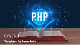  Presentation with digital book - Colorful slides enhanced with php-inscription-coming-out backdrop and a tawny brown colored foreground