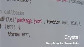  Presentation with java programming - Slides enhanced with php language - java program code on projector background and a gray colored foreground