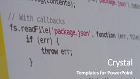 Presentation with java programming - Beautiful presentation theme featuring php language - java program code on projector backdrop and a gray colored foreground