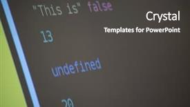  Presentation with java programming - Presentation theme featuring php language - java program code on projector background and a dark gray colored foreground