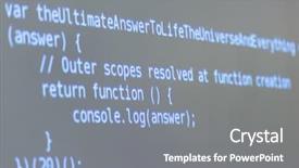  Presentation with java programming - PPT theme consisting of php language - java program code on projector background and a  colored foreground