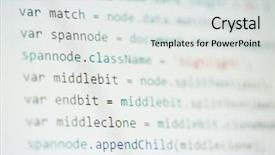  Presentation with computer software - PPT theme with php language - software computer programming code background background and a light gray colored foreground