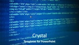  Presentation with web technology - Presentation with php technology - screens with program web code background and a ocean colored foreground