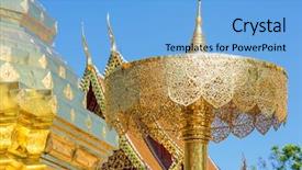  Presentation with chiang mai - Audience pleasing slides consisting of phra that doi suthep temple backdrop and a light blue colored foreground