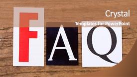  Presentation with cut - Amazing presentation having phrase faq in cut backdrop and a coral colored foreground
