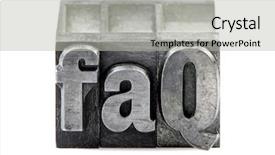  Presentation with phrase believe in yourself - Presentation theme with phrase faq in old letterpress background and a light gray colored foreground