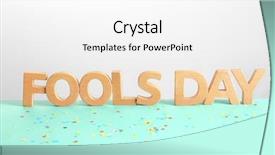  Presentation with confetti - Cool new slide set with phrase fools day and confetti backdrop and a white colored foreground