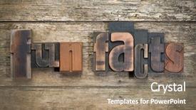  Presentation with wood rustic - Beautiful presentation featuring phrase fun facts written backdrop and a coral colored foreground