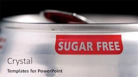  Presentation with sugar free - Presentation design enhanced with phrase-sugar-free-printed background and a soft green colored foreground