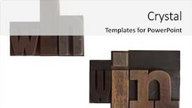  Presentation with win - Colorful presentation design enhanced with phrase win-win in vintage backdrop and a white colored foreground