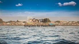  Presentation with traditional houses illustration - PPT theme enhanced with phraya river in bangkok thailand background and a coral colored foreground