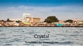  Presentation with thai - Cool new presentation theme with phraya river in bangkok thailand backdrop and a light gray colored foreground