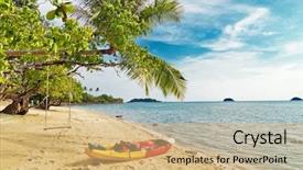  Presentation with kayak - Slides consisting of phu quoc island in vietnam background and a coral colored foreground