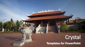  Presentation with vietnam culture pagoda - Slide set consisting of phu quoc vietnam - march 20 background and a tawny brown colored foreground