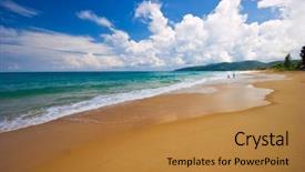 Presentation with sand - Presentation theme consisting of phuket island andaman sea kingdom background and a  colored foreground
