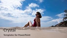  Presentation with sexy santa woman red - PPT layouts enhanced with phuket island thailand december 2017 background and a  colored foreground