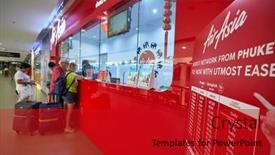  Presentation with airasia - PPT theme enhanced with phuket-thailand-circa-january-2020 background and a crimson colored foreground
