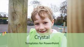  Presentation with physical education - Slides consisting of phys - boy on climbing frame background and a mint green colored foreground