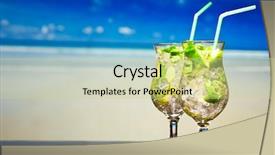  Presentation with colorful cocktails mojito red cocktail - Slides featuring phys - mojito cocktail with lime background and a soft green colored foreground