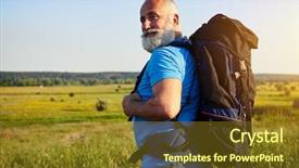  Presentation with summer camp diverse kids - PPT theme with physic - close-up of physically fit aged background and a tawny brown colored foreground