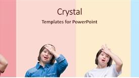  Presentation with dental down syndrome - Slide deck featuring physic mind - collage of down syndrome woman background and a lemonade colored foreground