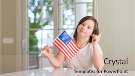  Presentation with down syndrome - Cool new slides with physic mind - down syndrome woman at home backdrop and a  colored foreground