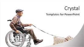  Presentation with shot - Slide set featuring paralysis - full length profile shot background and a white colored foreground