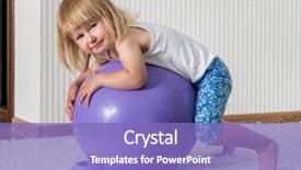  Presentation with old - Cool new presentation theme with physical activity preschoolers - 3-year-old smiling girl with african backdrop and a violet colored foreground