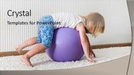  Presentation with old - Presentation enhanced with physical activity preschoolers - 3-year-old smiling girl with african background and a light gray colored foreground