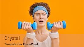  Presentation with young-generation - Presentation having physical-and-mental-development background and a coral colored foreground