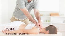  Presentation with appearance - Slides featuring physical appearance - handsome guy massaging a cute background and a lemonade colored foreground