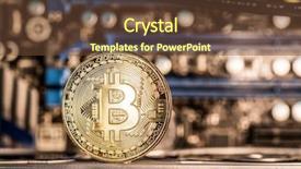  Presentation with record keeping - Cool new theme with physical bitcoins and record-keeping backdrop and a tawny brown colored foreground