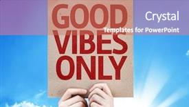  Presentation with good - Cool new slides with physical change - good vibes only card backdrop and a coral colored foreground