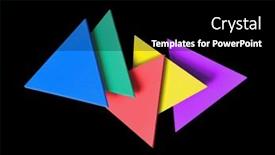  Presentation with colored - PPT theme having physical-colored-shaped-triangles-figures background and a black colored foreground