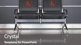  Presentation with disabled people - Slide set featuring physical disability - seats for disabled people located background and a gray colored foreground