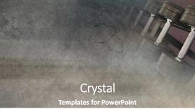  Presentation with composite - Theme having physical environment - digital composite of dumbbells background and a gray colored foreground