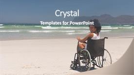  Presentation with horse racing portrait - Slide set enhanced with physical environment - portrait of beautiful young mixed-race background and a ocean colored foreground