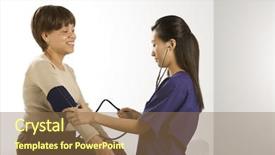  Presentation with physical examination - Slides with physical examination - asian chinese mid-adult female medical background and a coral colored foreground