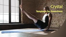  Presentation with physical fitness - Cool new PPT layouts with physical fitness - photo of concentrated strong sportsman backdrop and a tawny brown colored foreground
