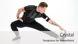  Presentation with physical fitness - Audience pleasing theme consisting of physical fitness - portrait of a young healthy backdrop and a white colored foreground
