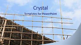  Presentation with bamboo construction - Audience pleasing presentation consisting of physical hazard - bamboo scaffolding in construction site backdrop and a light blue colored foreground