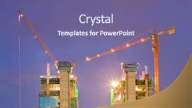  Presentation with physical hazard - Slide set consisting of physical hazard - big construction site with working background and a violet colored foreground