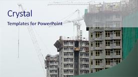  Presentation with physical hazard - Beautiful presentation featuring physical hazard - construction site backdrop and a sky blue colored foreground