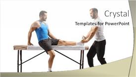  Presentation with physical therapy kids - Presentation featuring physical-therapist-treating-a-young background and a white colored foreground