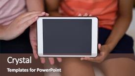  Presentation with physical therapy - Colorful theme enhanced with physical therapy devices - midsection of female therapist backdrop and a tawny brown colored foreground