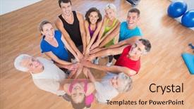  Presentation with people - Amazing slides having physical training - high angle portrait of fit backdrop and a coral colored foreground