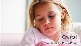  Presentation with child abused - Slide deck enhanced with physically abused child at home background and a lemonade colored foreground